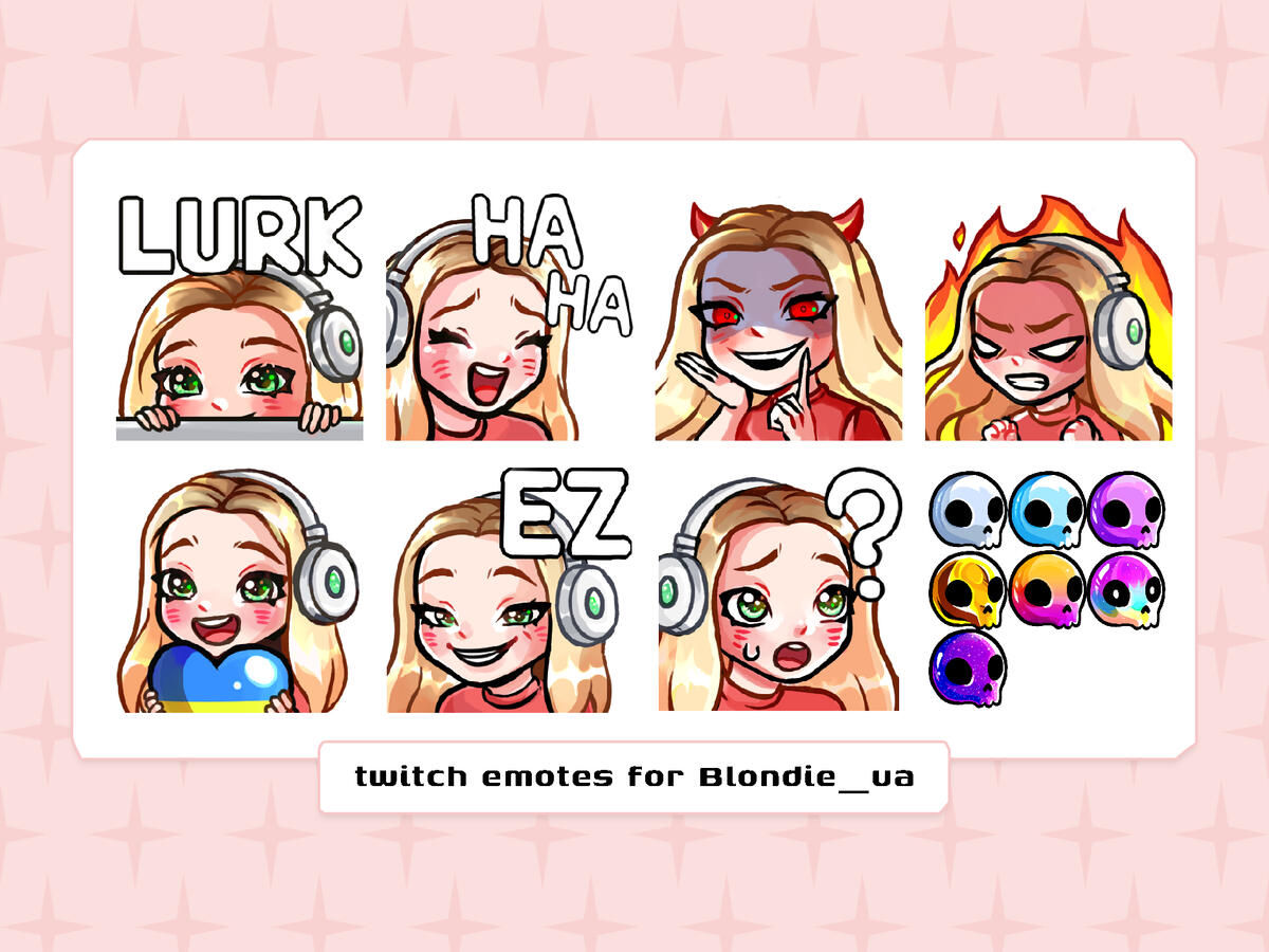 ✩ Twitch Emotes for @blondie_ua